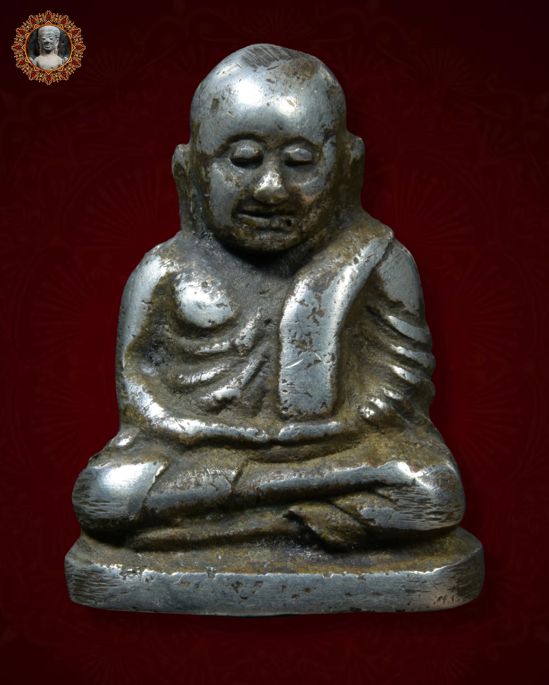 หลวงพ่อเงิน พิมพ์นิยม เนื้อแก่เงิน