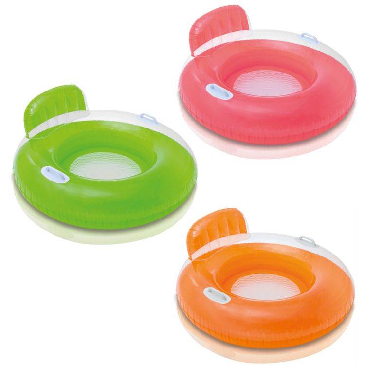 แพยางโซฟากลม ที่นั่งตาข่าย สีสันสดใส Inflatable Sofa Pool Float (Net Seat)