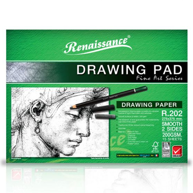 สมุดวาดเขียนสีน้ำ Renaissance ผิวเรียบ (ขายยกแพ็ค6เล่ม)