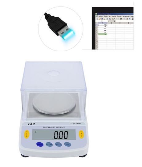 เครื่องชั่งละเอียด 500 g. ค่าละเอียด 0.01 g. ตู้ครอบอะคริลิค (ต่อคอมพิวเตอร์)