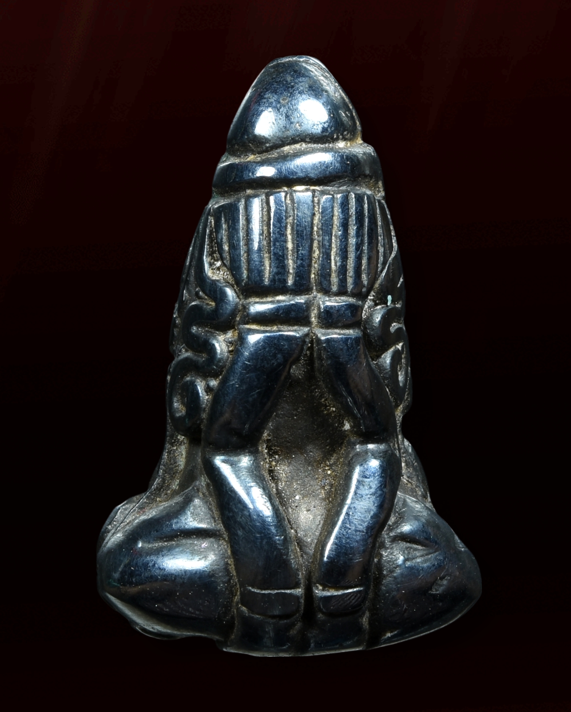 พระปิดตาสี่กร เศียรแหลม เนื้อเมฆพัตร