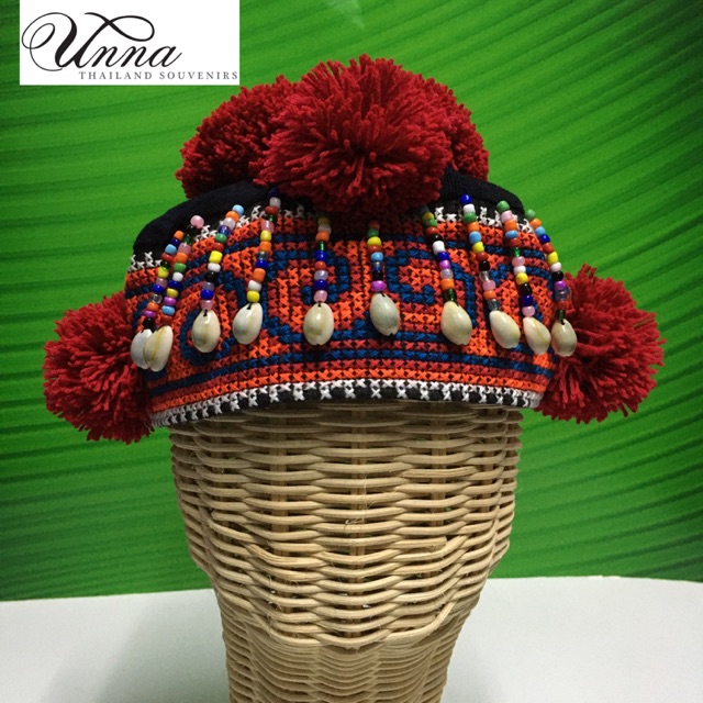 หมวกชาวเขา ชนเผ่าเย้า หมวกผู้หญิง Yao hill tribe hat