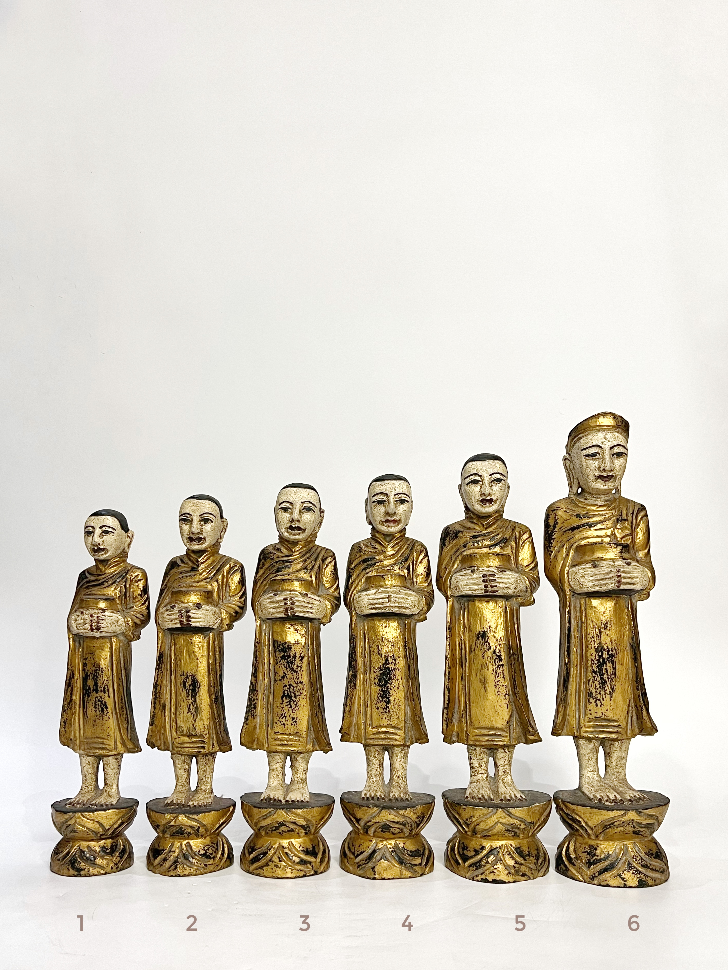 พระพม่า พระสงฆ์ พระภิกษุ พุทธศิลป์พม่า (ราคาต่อชุด)