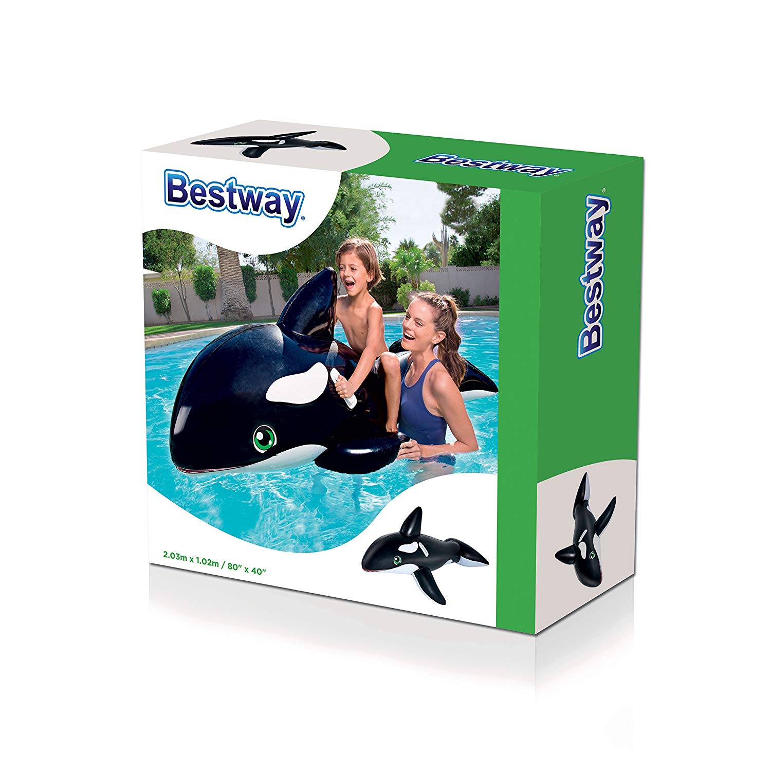 ห่วงยางปลาโลมา สีดำ สำหรับเด็ก Inflatable Black Whale Pool Float
