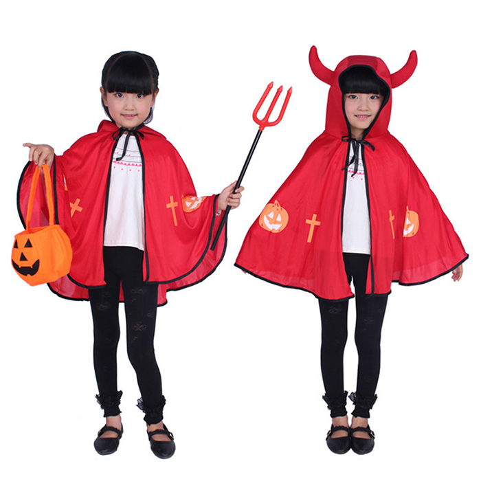 ชุดแฟนซีเด็ก เสื้อคลุมเดวิลเด็ก เสื้อคลุมฮาโลวีน เสื้อคลุมเดวิล Devil