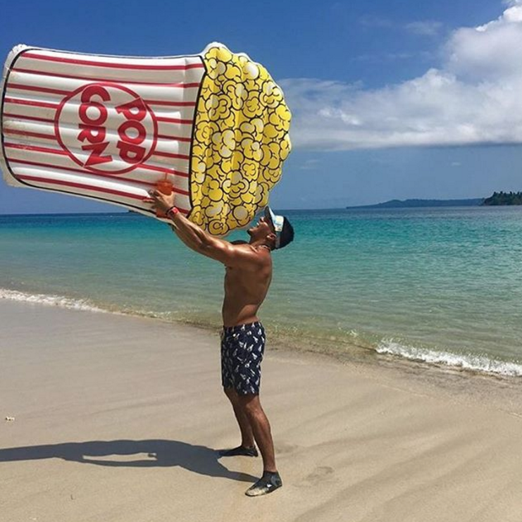 Inflatable Popcorn Pool Float แพยางป็อปคอร์น