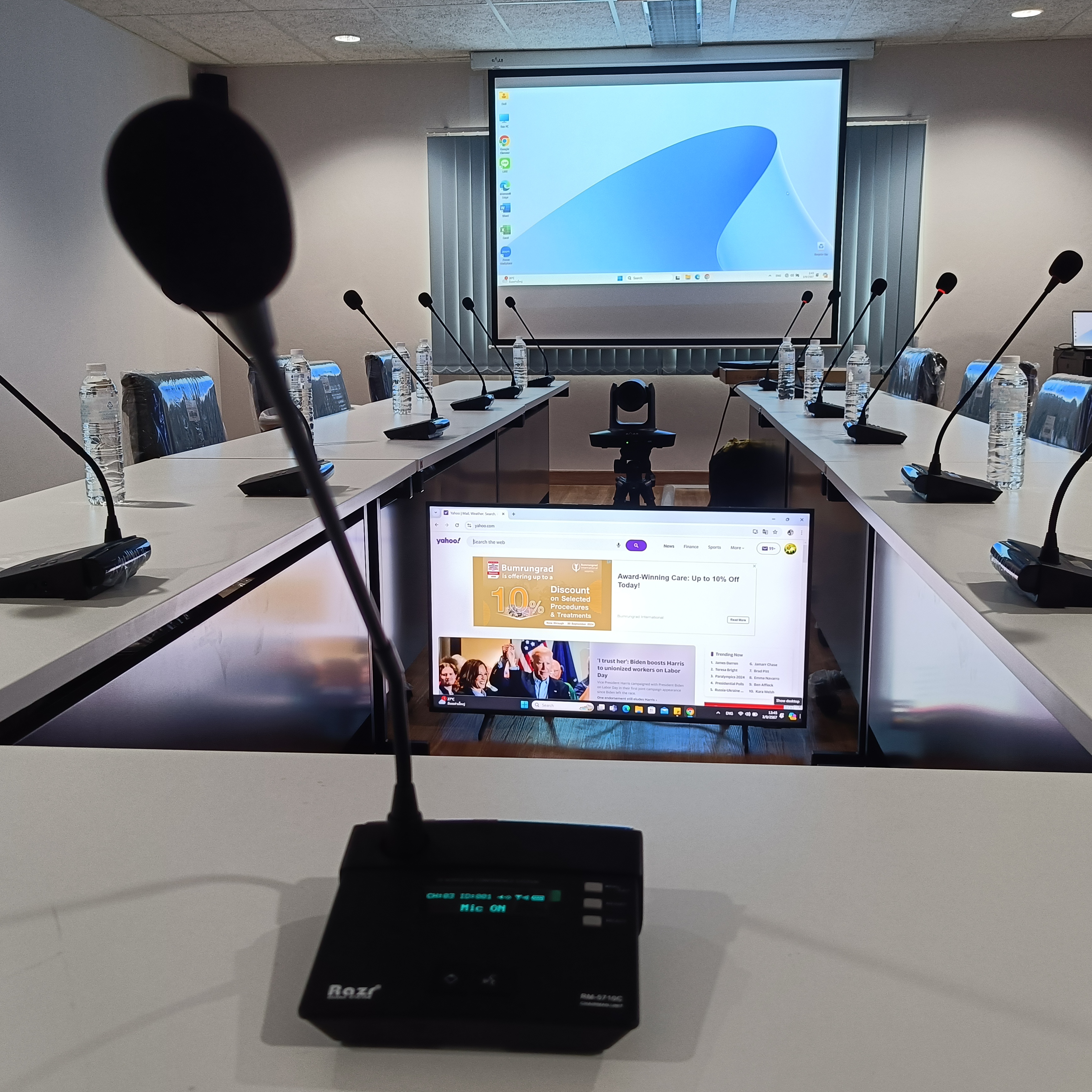 ติดตั้งระบบภาพ และระบบเสียง ห้องประชุมตำรวจตรวจคนเข้าเมืองระยอง