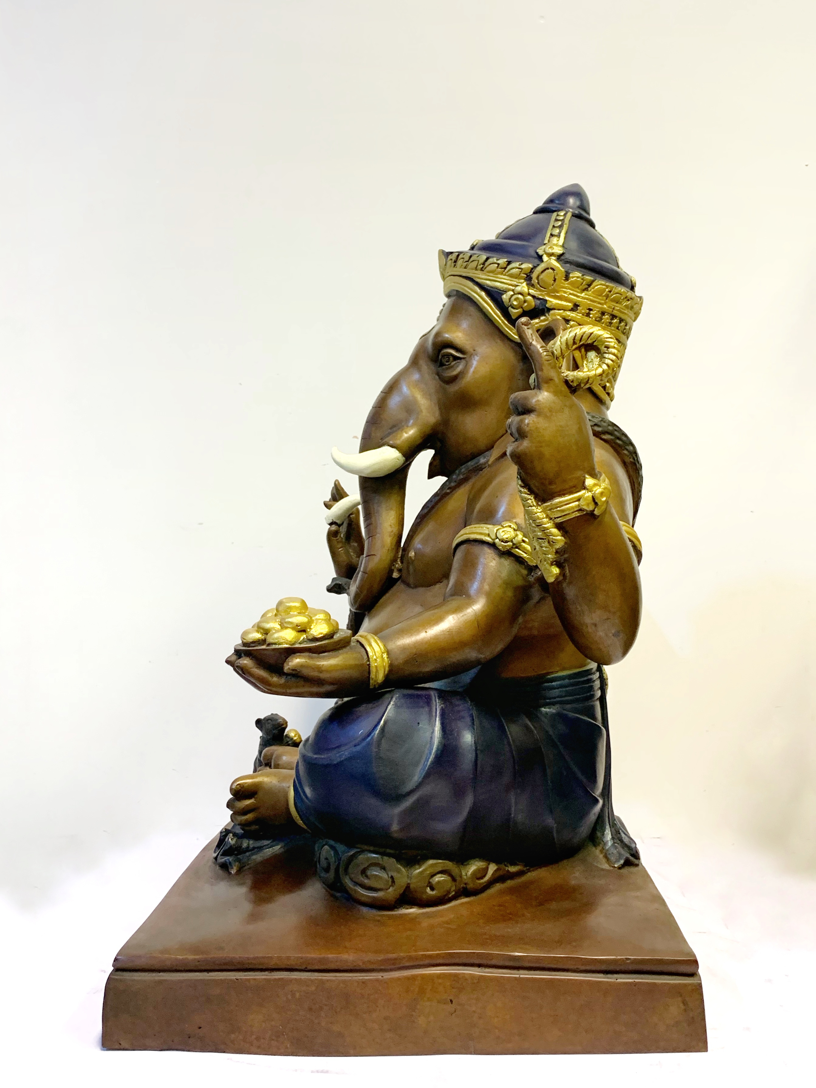 พระพิฆเนศ ปางเอกทันตะ หน้าตัก 16 นิ้ว (ฐานเหลี่ยม)