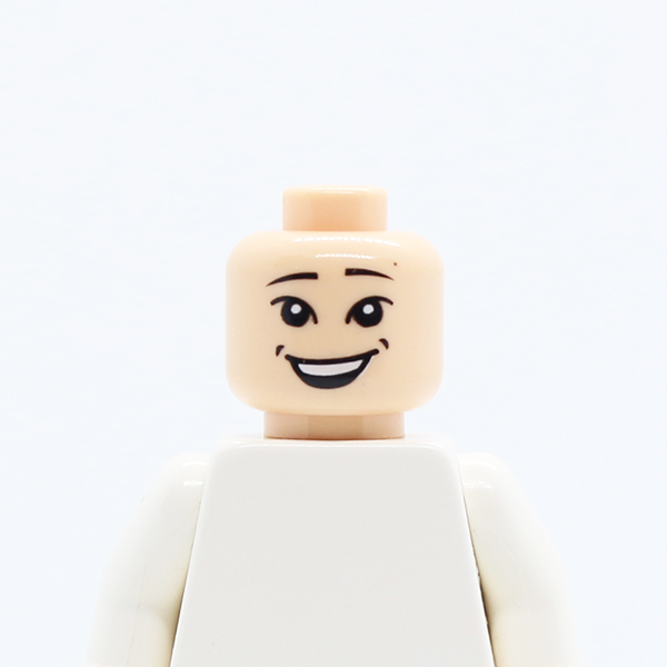 Male Large Grin and Dimples, Asian Eyes, White Pupils Pattern