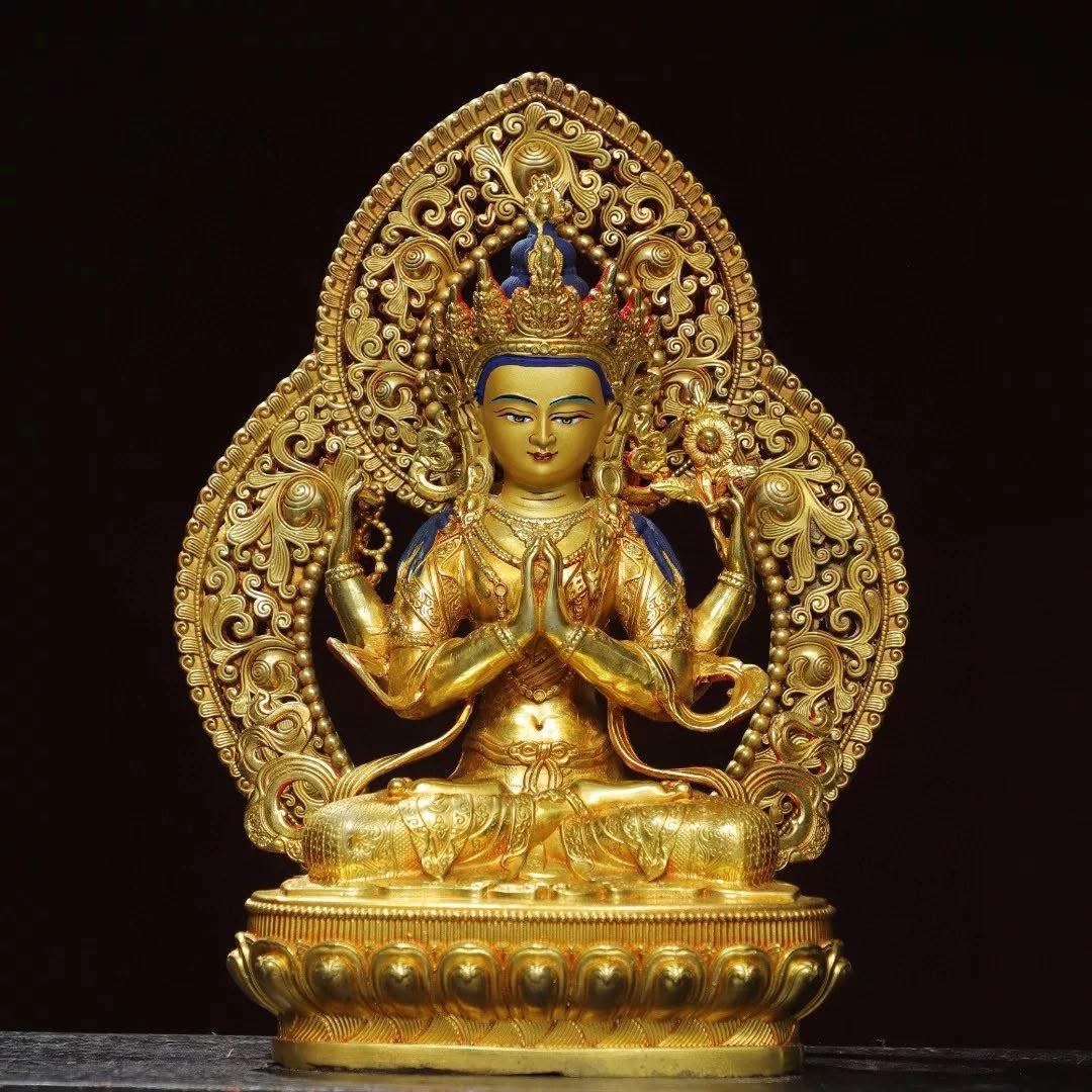 Pre-Order : พระอวโลกเตศวร พระโพธิสัตว์กวนอิม เจ้าแม่กวนอิม สูง 33 cm