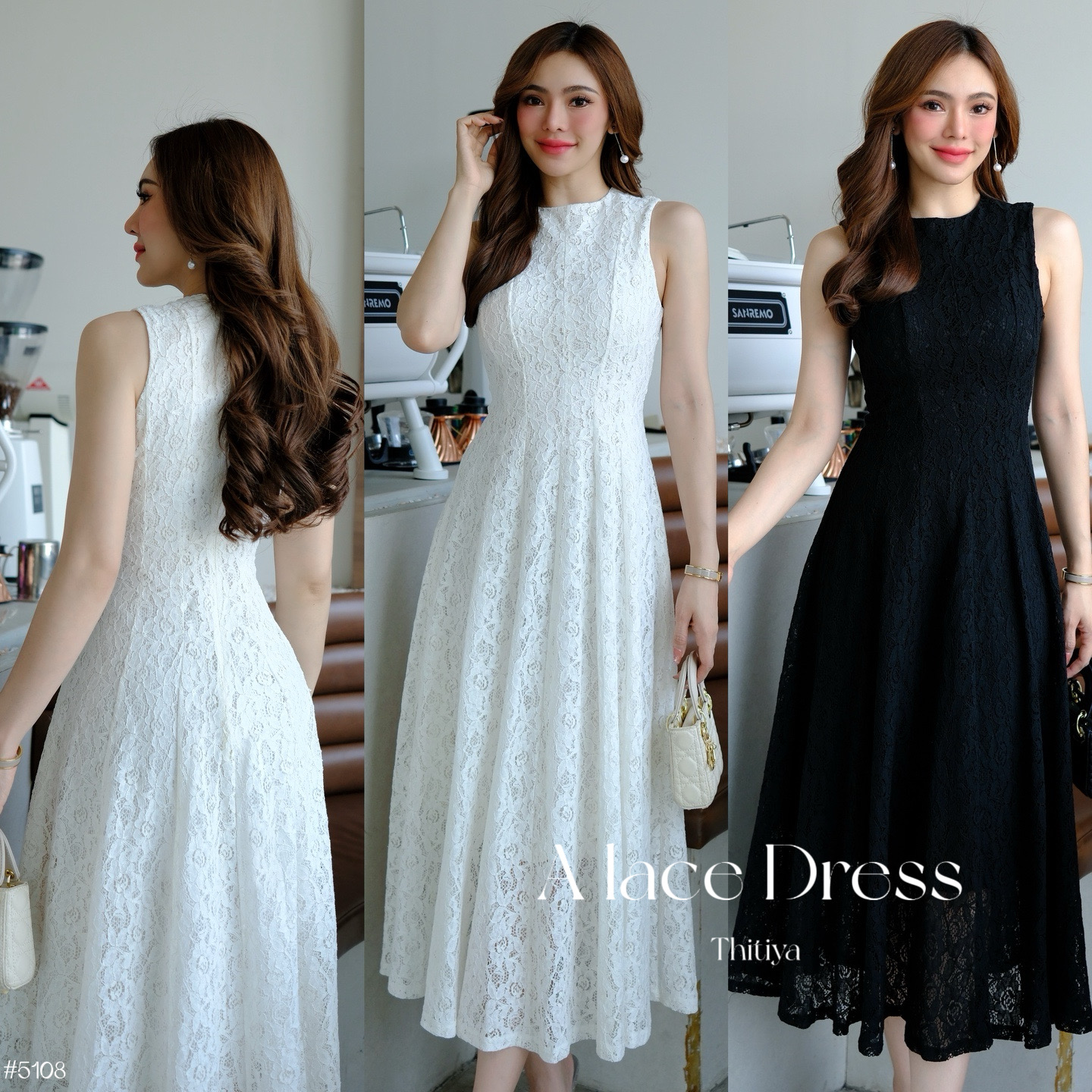 #5108 A lace Dress เดรสลูกไม้ งานละเอียดลายสวยตาแตกมากก ความแพงความพรีเมี่ยม thitiya