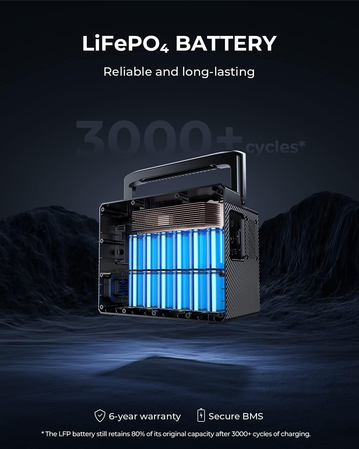 BLUETTI AC60P Portable Power Station | 600W 504Wh แบตเตอรี่สำรองอเนกประสงค์