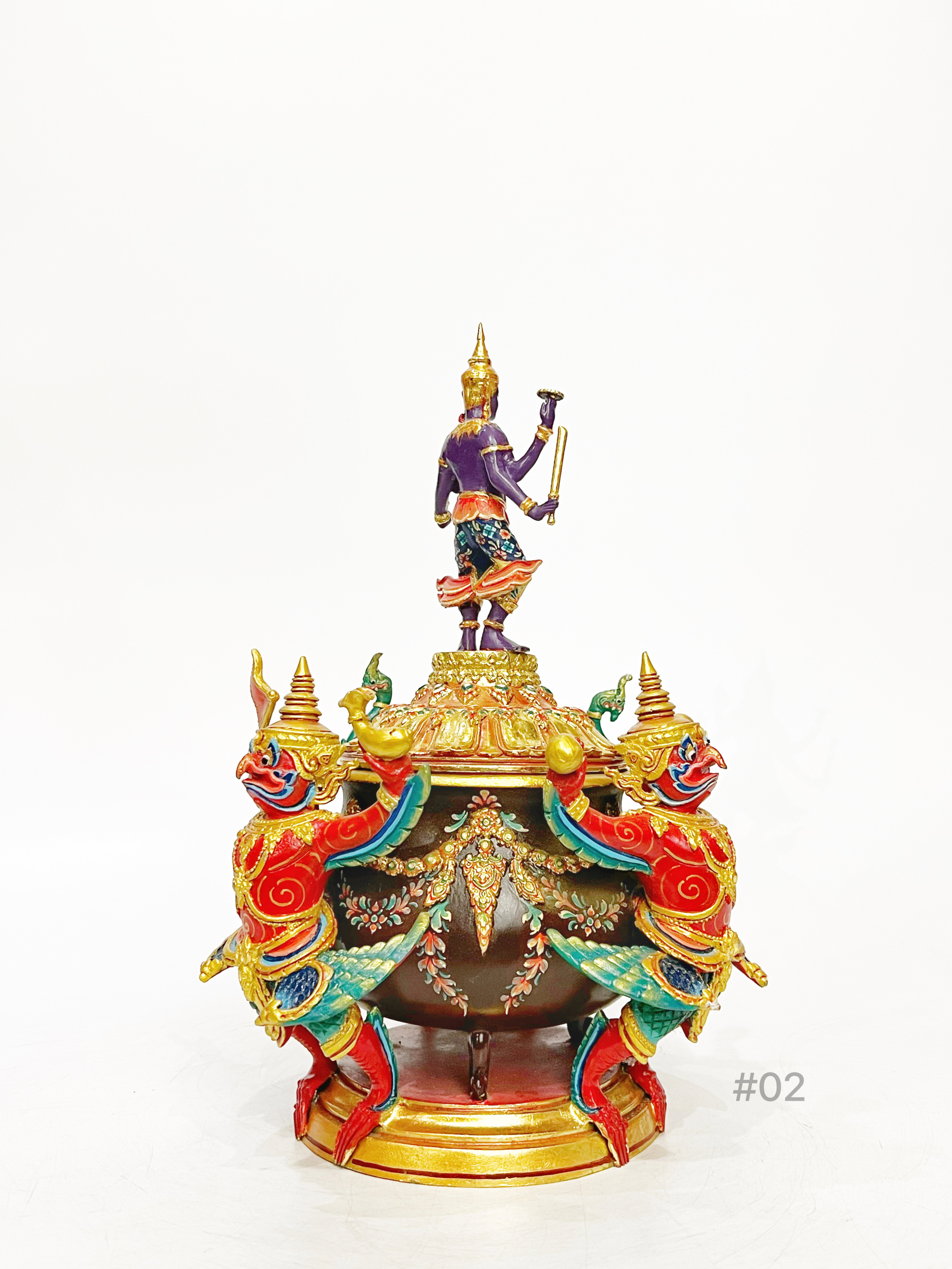 บาตรน้ำมนต์ พระนารายณ์ทรงครุฑ สูง 12 นิ้ว (#02)