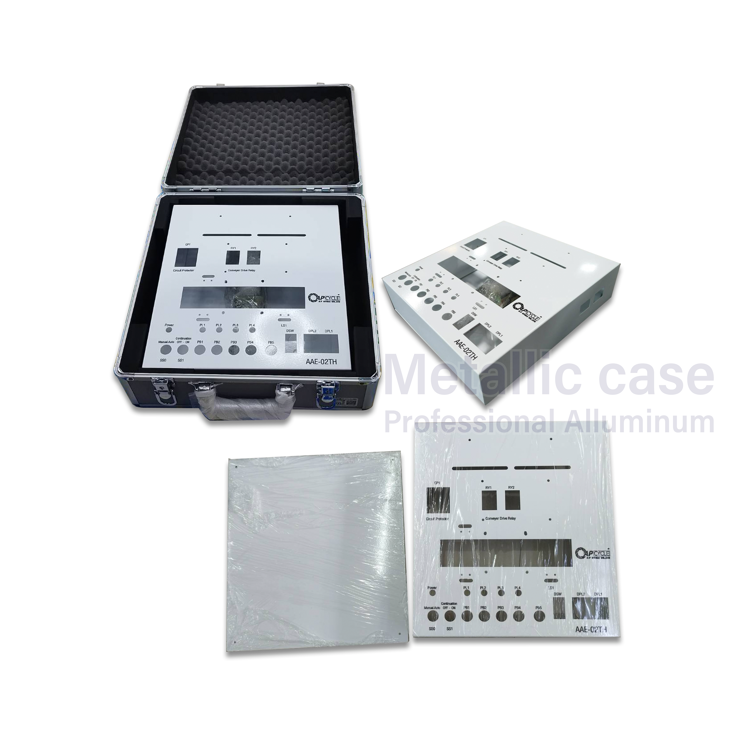 metalliccase2-1234-AAA-6806/ บอร์ดทดสอบมาตรฐานฝีมือแรงงานAAE02TH APcycle (30.2x33x8 cm)