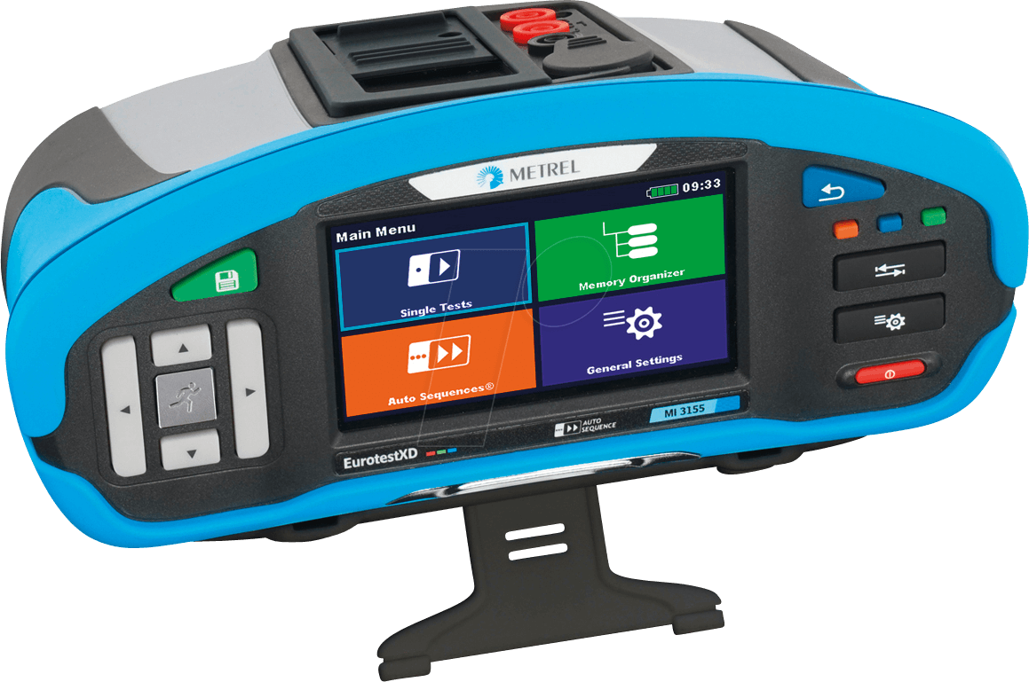 METREL MI 3155 EU เครื่องทดสอบความปลอดภัยของสถานีอัดประจุรถยนต์ไฟฟ้าแบบหัวจ่าย AC