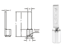 หัวเสียบก้านไม้ขีดแบนเปลือย NON-INSULATED BLADE TERMINALS