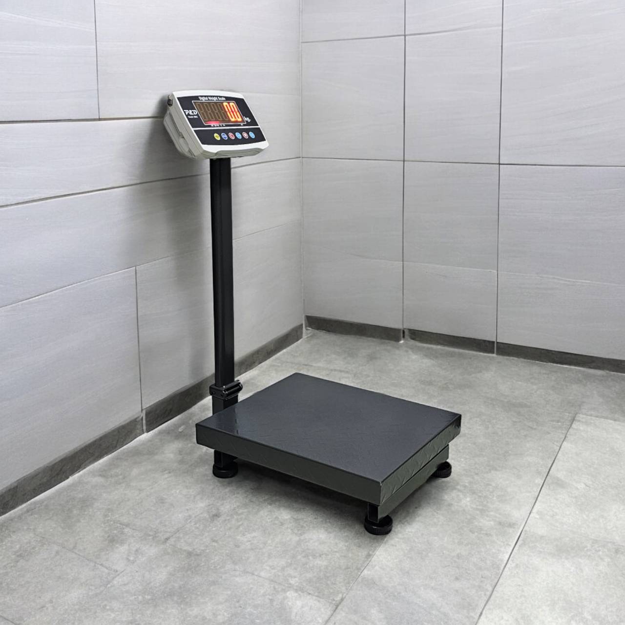 เครื่องชั่งดิจิตอล 100 kg. ค่าละเอียด 20 g. แท่นชั่งเสาพับได้ 30x40 cm.