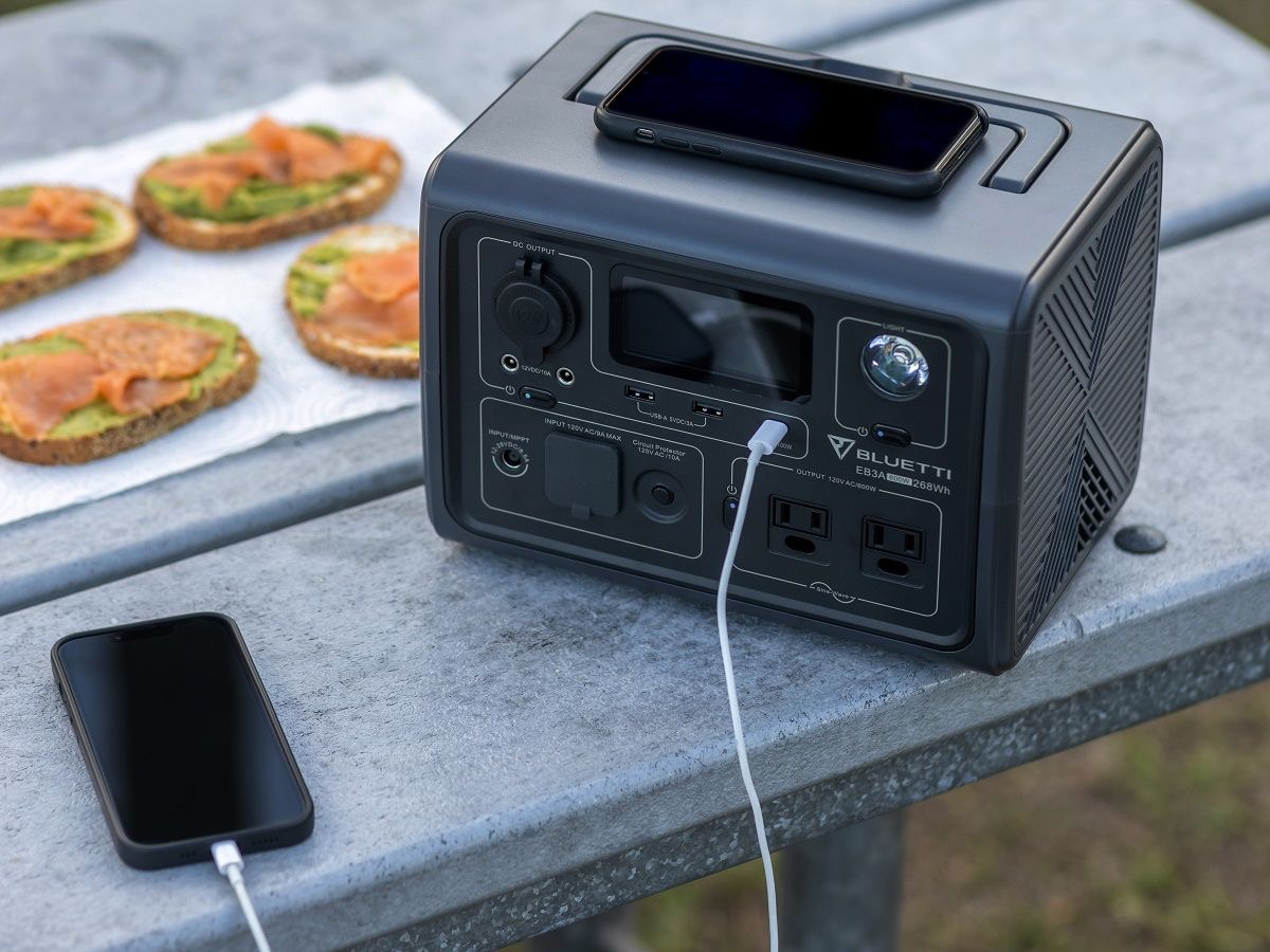 Bluetti EB3A Portable Power Station ความจุ 600W/268Wh แบตเตอรี่สำรองอเนกประสงค์