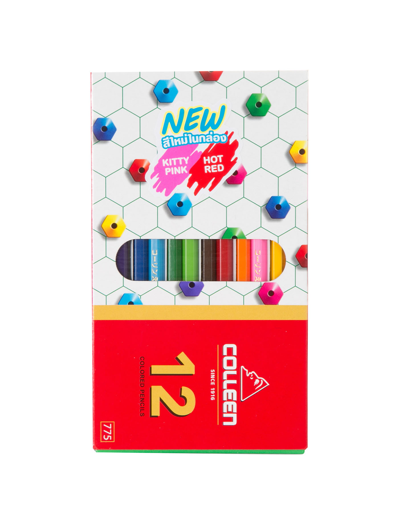 สีไม้ Colleen หัวเดียว 12แท่ง12สี (ขายยกโหล12กล่อง)