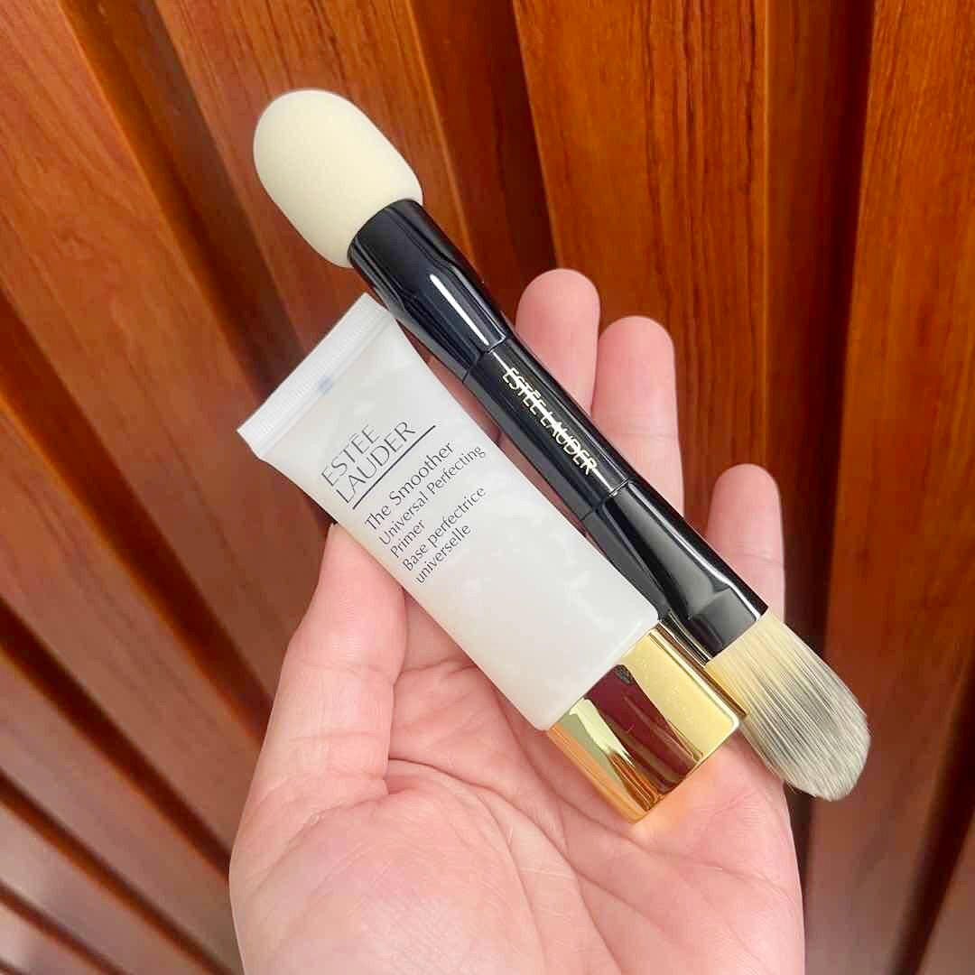 Estee Lauder The Smoother Universal Perfecting Primer (15 ml.) + Foundation Sponge & Brush