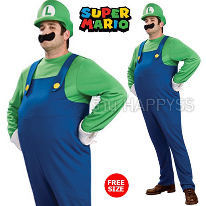 ชุดมาริโอ Super Mario ซุปเปอร์มาริโอ้ เอี็ยมกางเกง ผู้ชาย