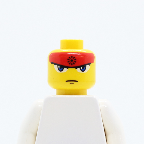 Dual Sided Exo-Force Blue Eyes, Headband, Mouth Closed / Bared Teeth Pattern (Ryo) - Blocked Open Stud