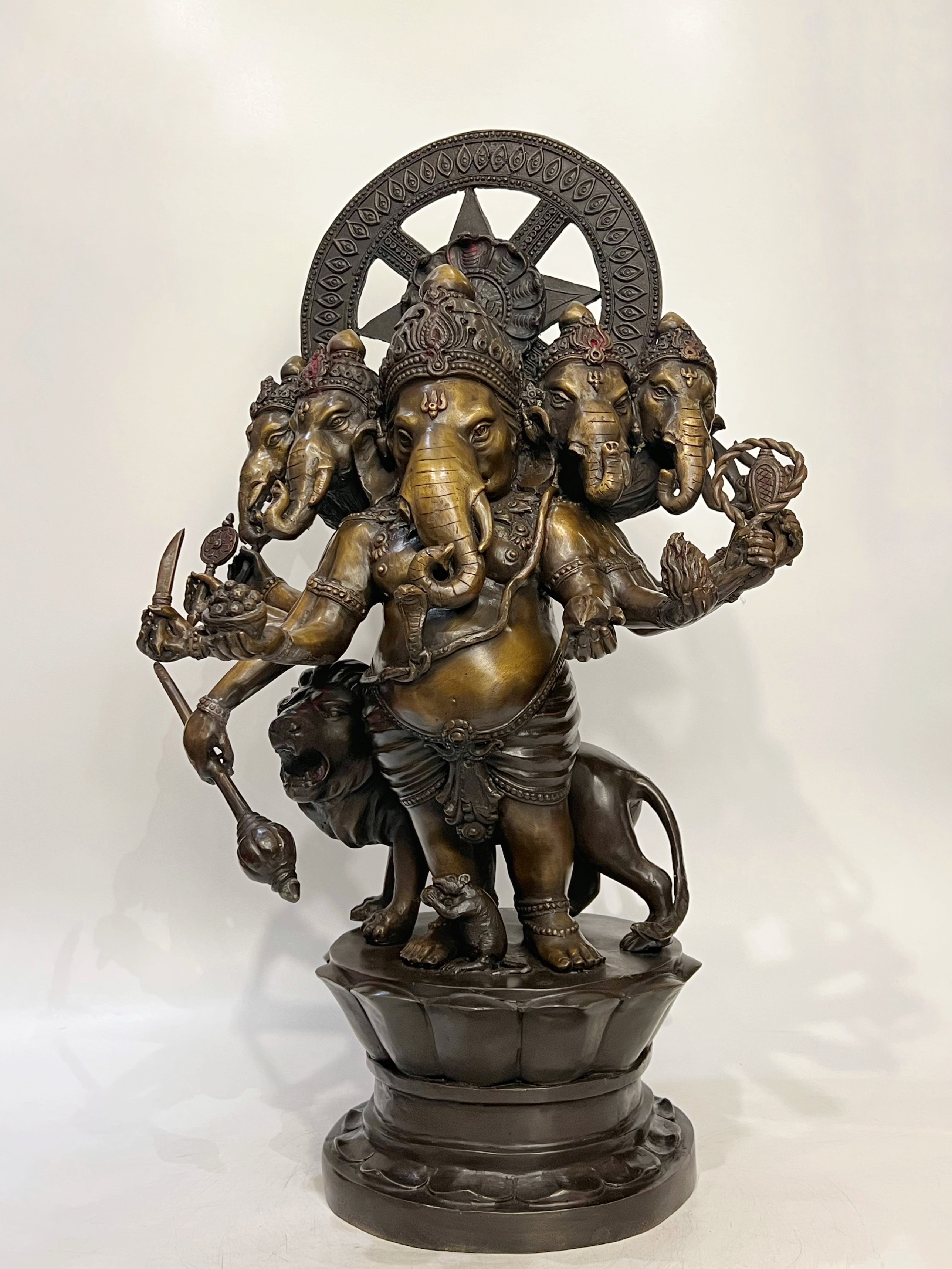 พระพิฆเนศ 5 เศียร หน้าตัก 9 นิ้ว (หมายเลข 15)