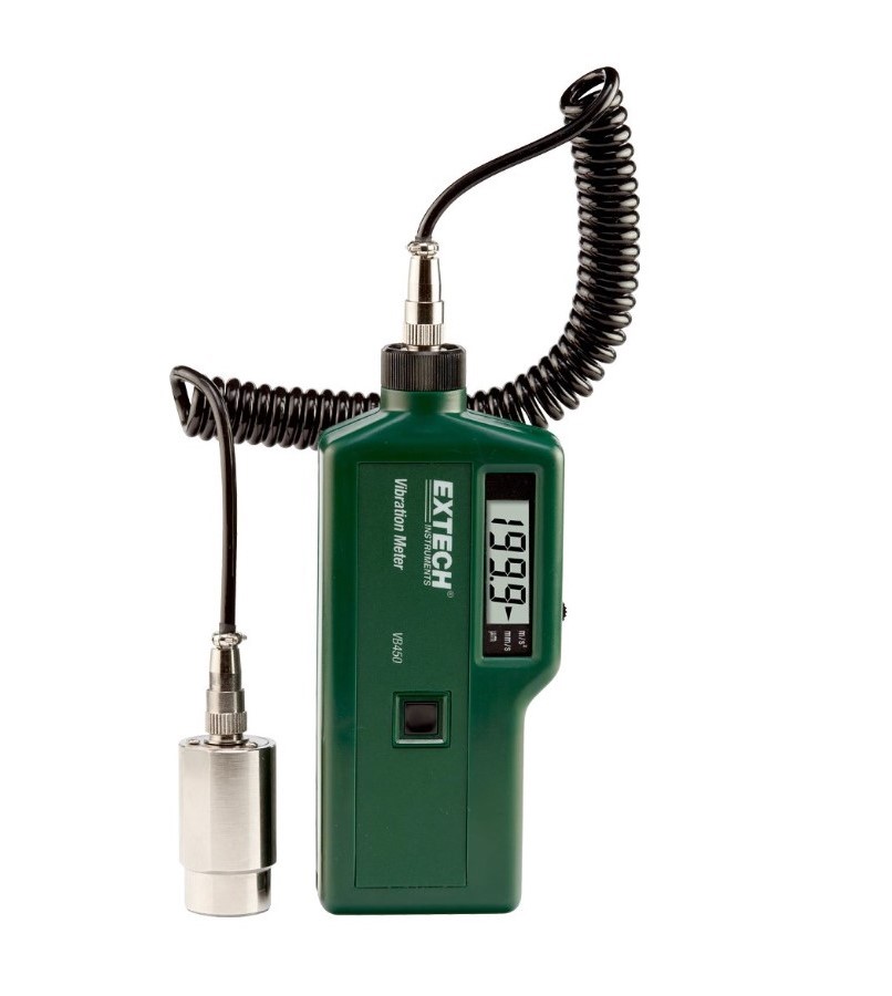 EXTECH VB450 เครื่องวัดแรงสั่นสะเทือน Vibration Meter Wide Frequency Vibration Meter with Displacement, Velocity and Acceleration Measurements