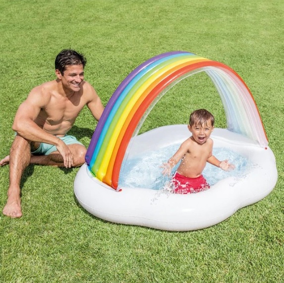 สระน้ำก้อนเมฆสายรุ้ง สำหรับเด็ก Intex Rainbow Cloud Inflatable Kiddie Wading Baby Pool