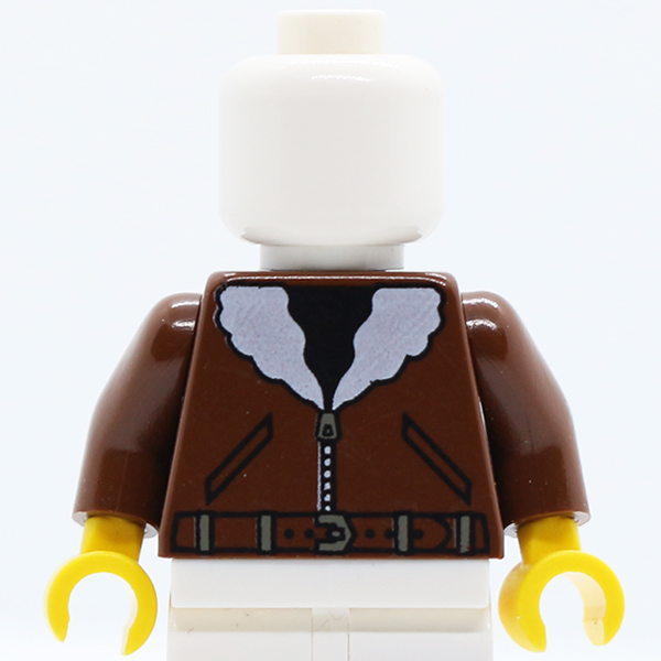 Bomber Jacket, Belt, & Black Shirt Pattern / Brown Arms / Yellow Hands