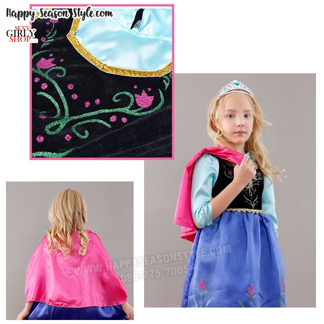 ชุดแฟนซีเด็ก ชุดเจ้าหญิง อันนา จากเรื่อง Frozen