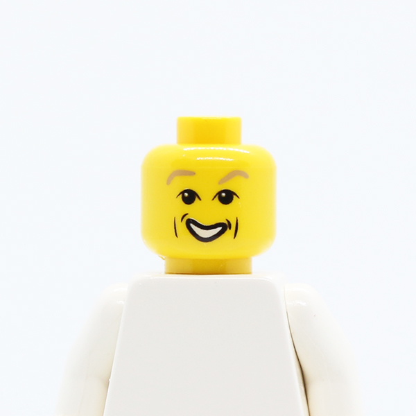 Male HP Gilderoy with Light Brown Eyebrows, Cheek Dimple, Open Mouth Smile Pattern