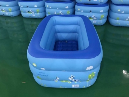 สระน้ำ สระน้ำเป่าลม ขนาด 130 cm - สีฟ้า Inflatable Pool Blue