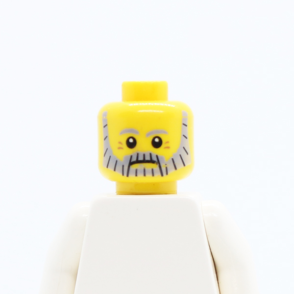CS10 Beard Gray and Black, Gray Eyebrows and Red Eye Dimples Pattern