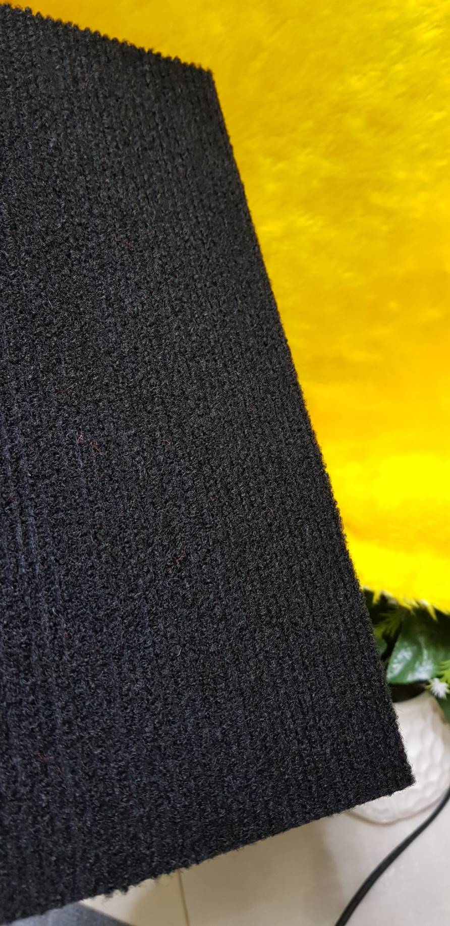 พรมขนห่วง ชนิดพรมอัดลอน พรมลูกฟูก สีดำ