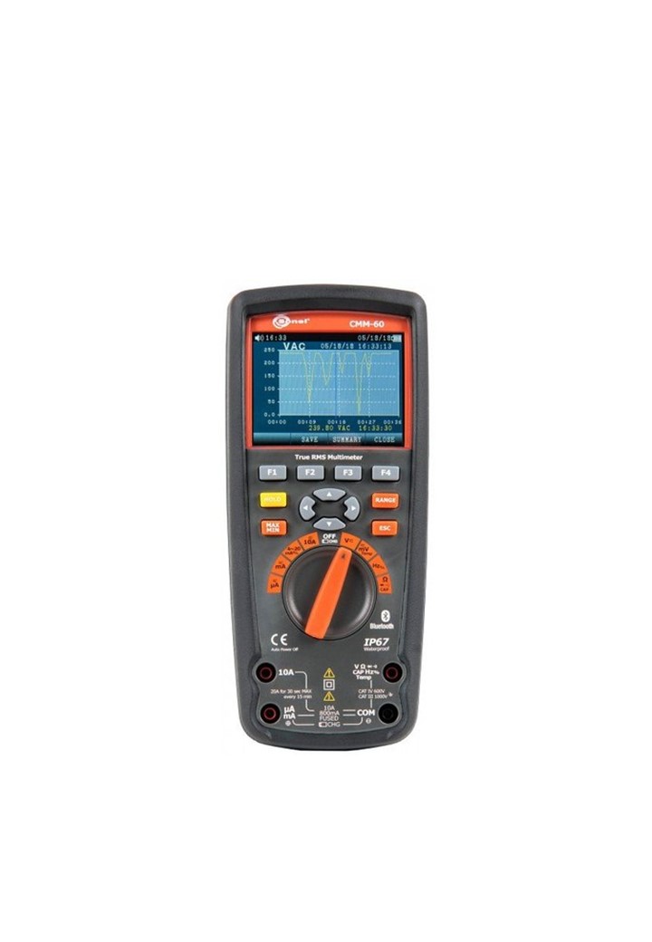 Sonel CMM-60 ดิจิตอลมัลติมิเตอร์หน้าจอสี แสดงรูปคลื่นสัญญาณไฟฟ้าได้