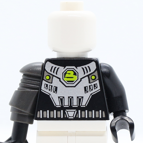 CS03 Space Silver Breastplate with Belt and Blacktron II Logo Pattern
