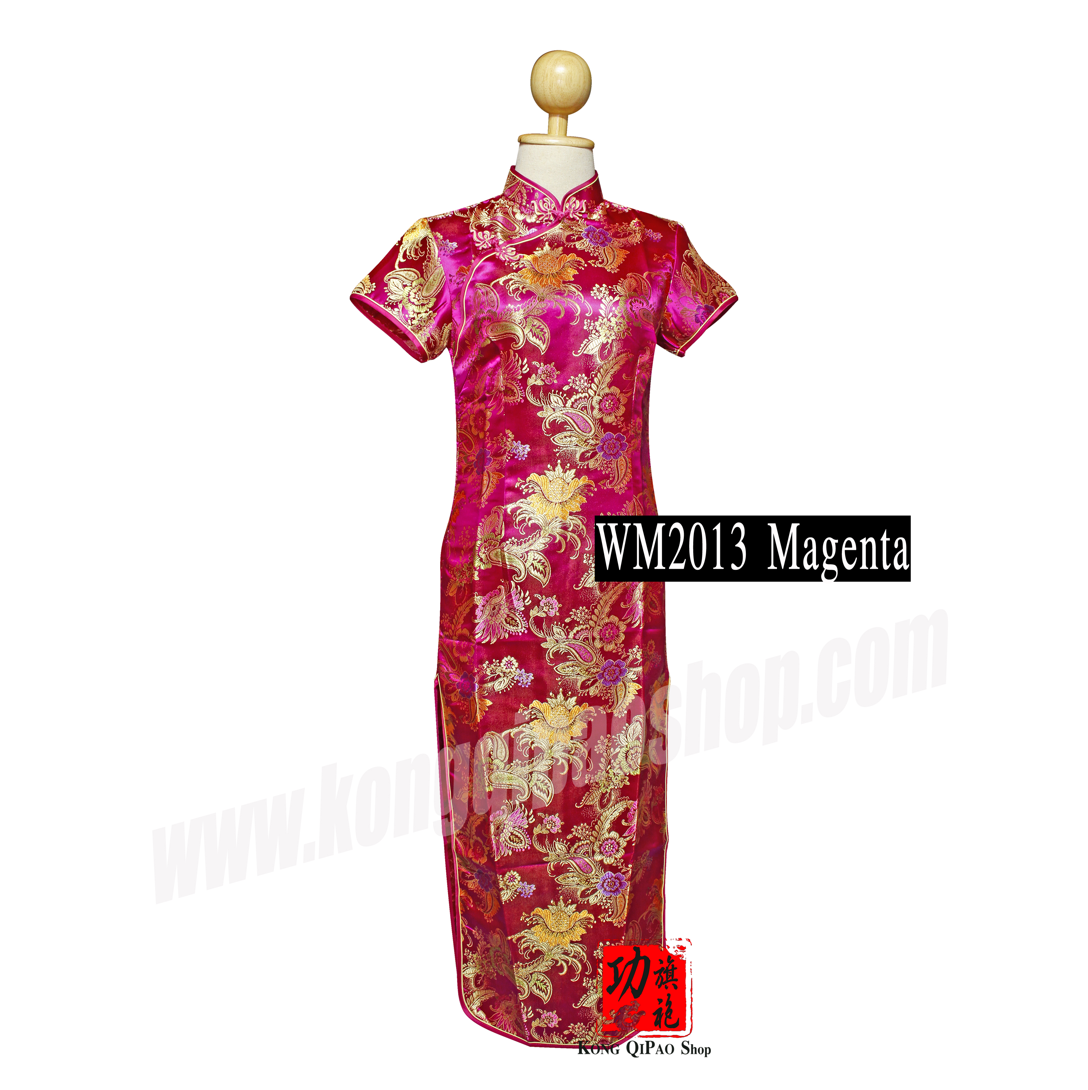 WM2013 กี่เพ้ายาวผู้หญิง ลายดอกสับปะรด