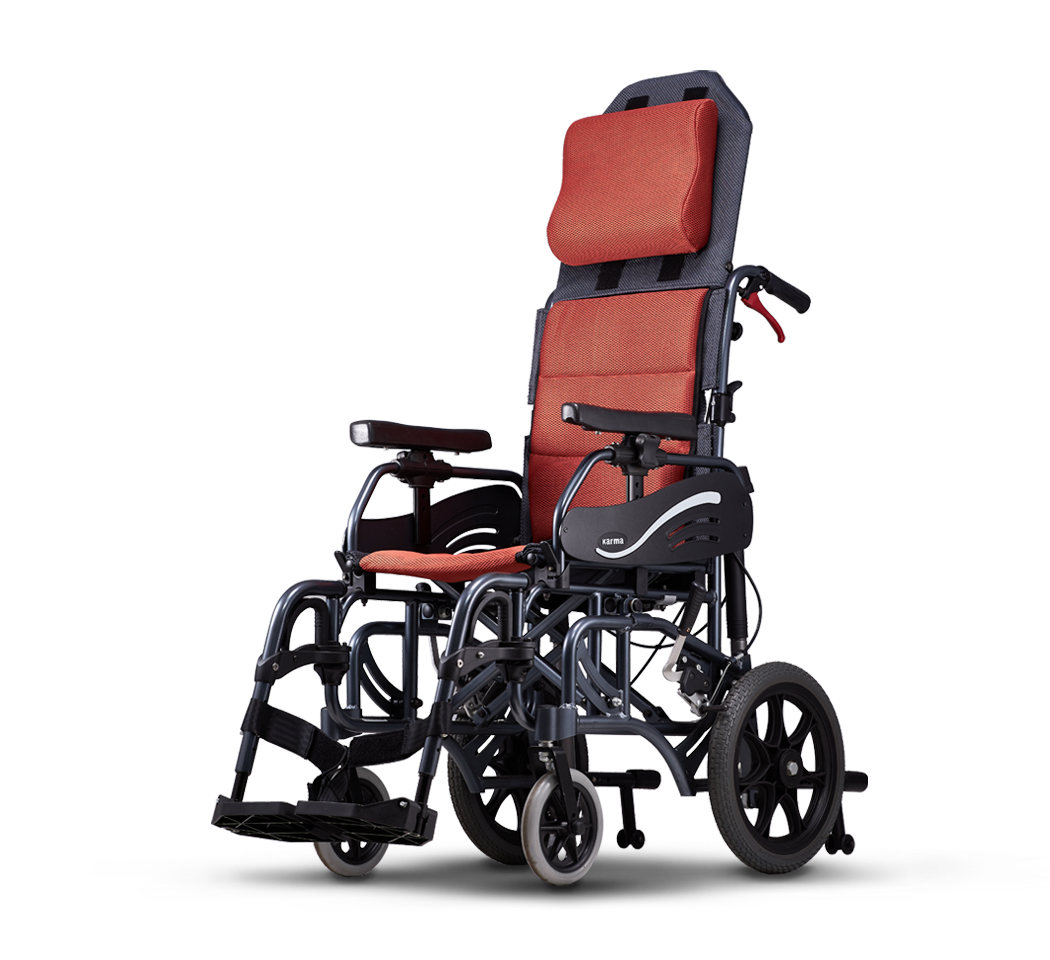 รถเข็นปรับเอน อลูมินัมอัลลอยด์ คาร์ม่า รุ่น VIP 515 (WheelChair KARMA VIP 515) วีลแชร์ปรับเอน ช่วยกระจายแรงกดทับ นั่งสบาย