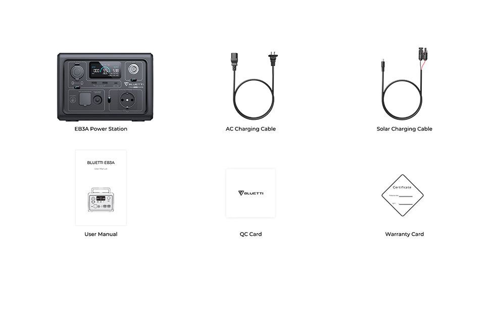 Bluetti EB3A Portable Power Station ความจุ 600W/268Wh แบตเตอรี่สำรองอเนกประสงค์