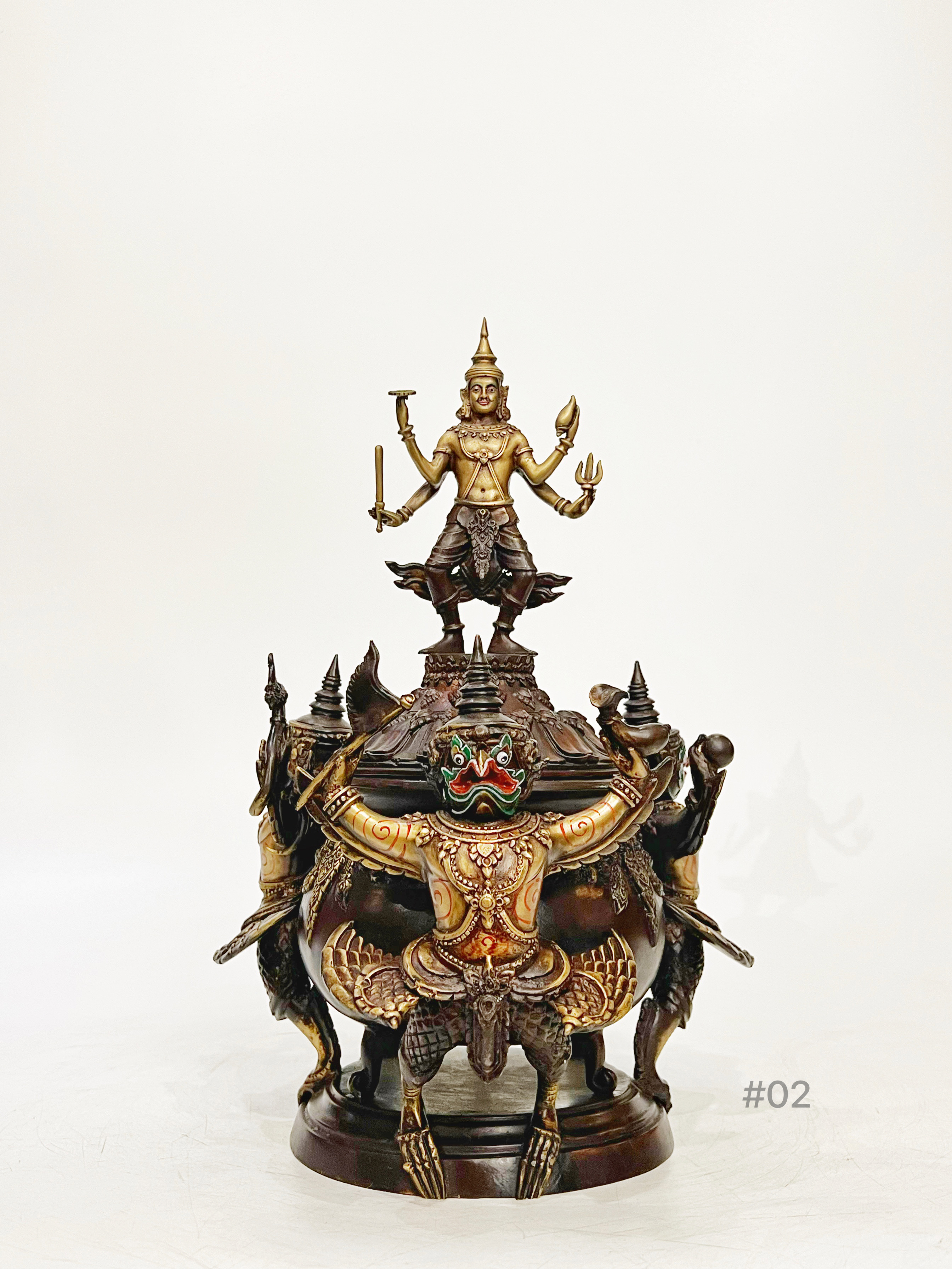 บาตรน้ำมนต์ พระนารายณ์ทรงครุฑ สูง 12 นิ้ว (#02)