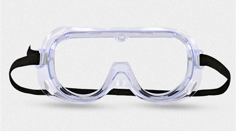 แว่นตาตัดหญ้า แว่นตานิรภัย กันลม กันสะเก็ด แบบใส มีสายรัด