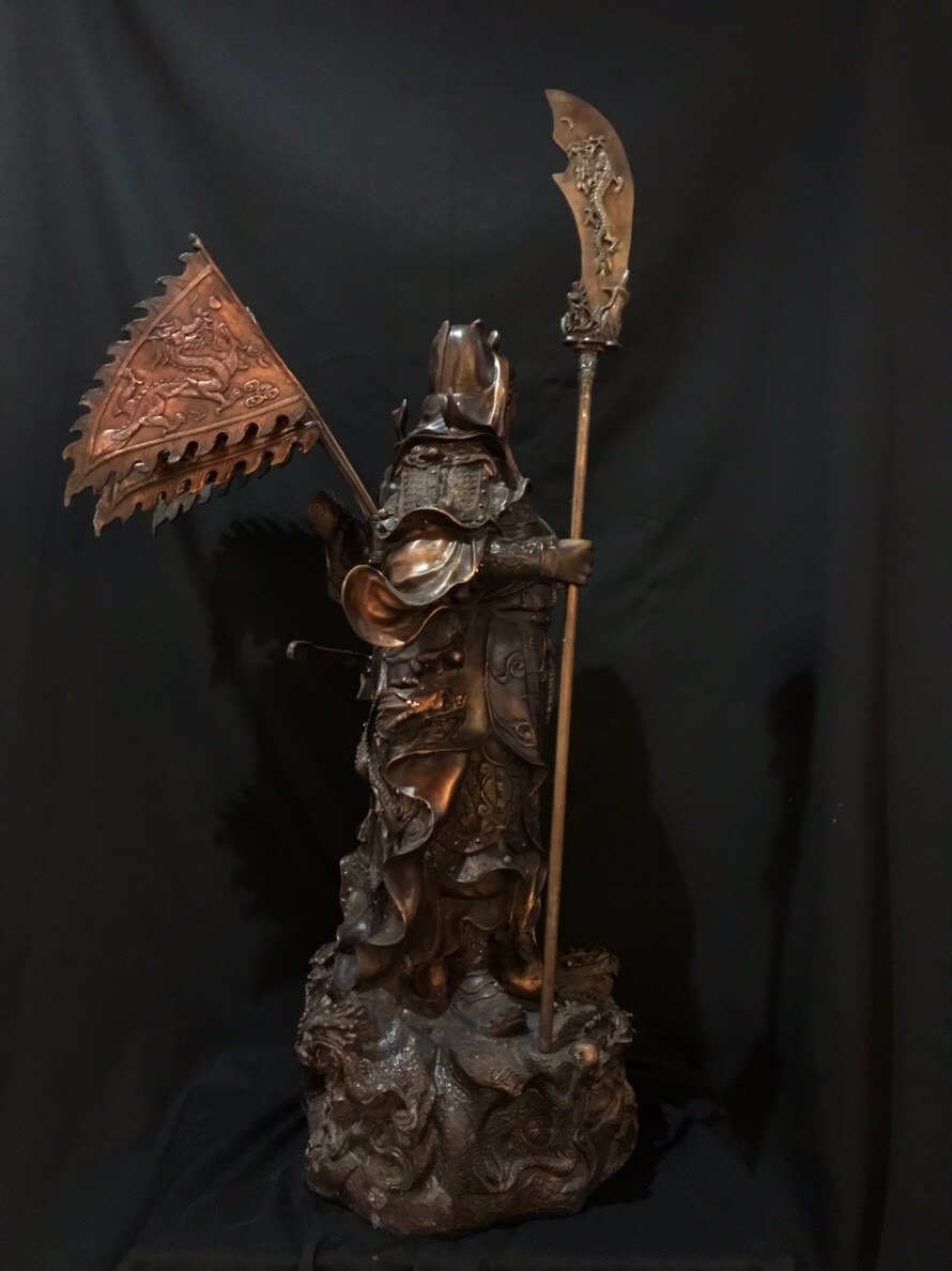 เทพเจ้ากวนอู ปาง 5 ธงยกทัพ (สูง 112 cm)