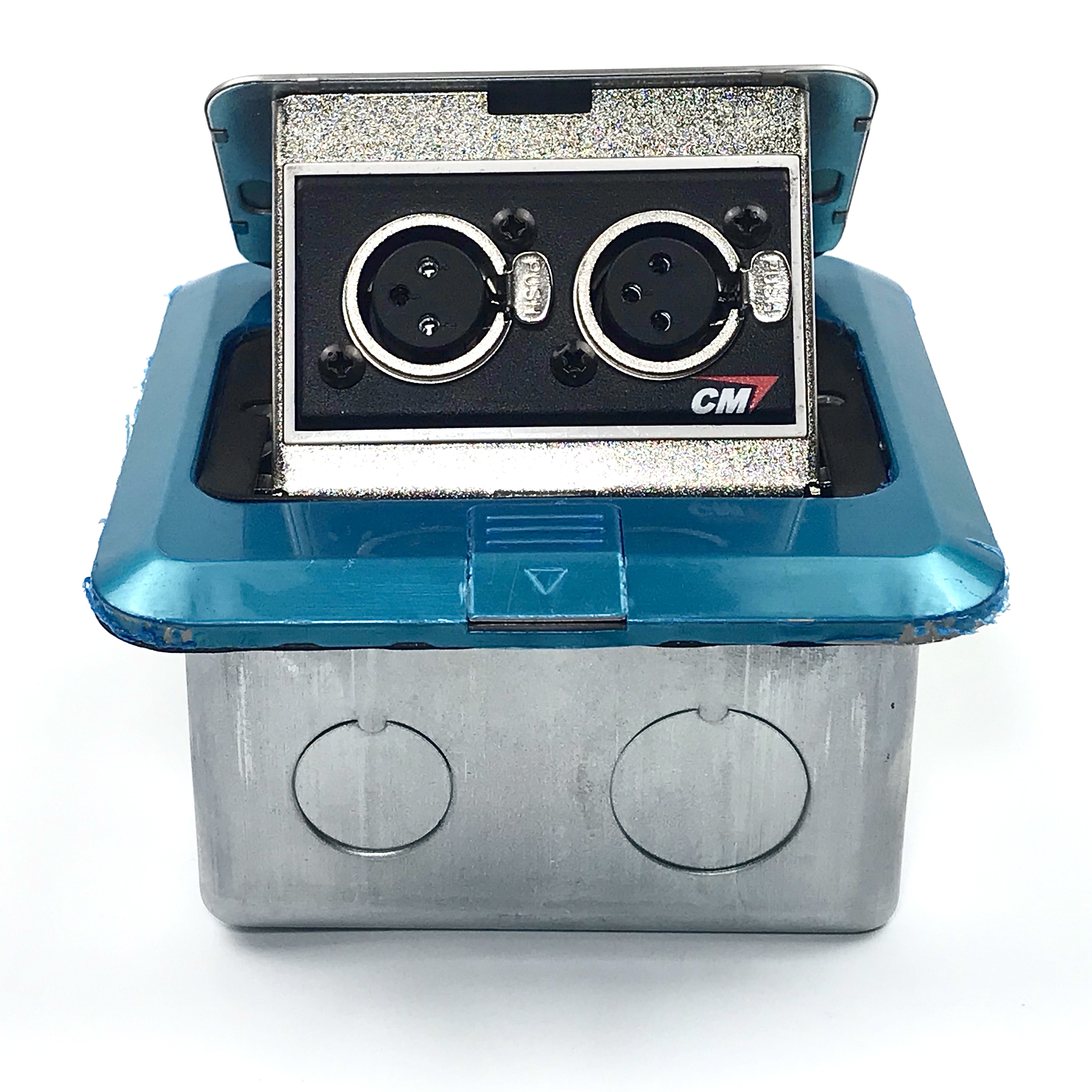 CM : CMPB2XF , Audio Inlet / Outlet Pop Up Floorbox Microphone With XLR Female , 2 Port