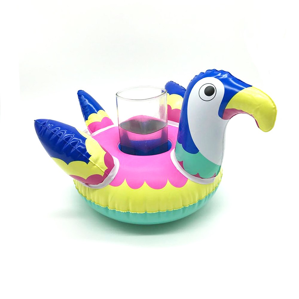 ที่วางแก้วเป่าลม นกแก้ว Inflatable Parrot Cup Holder