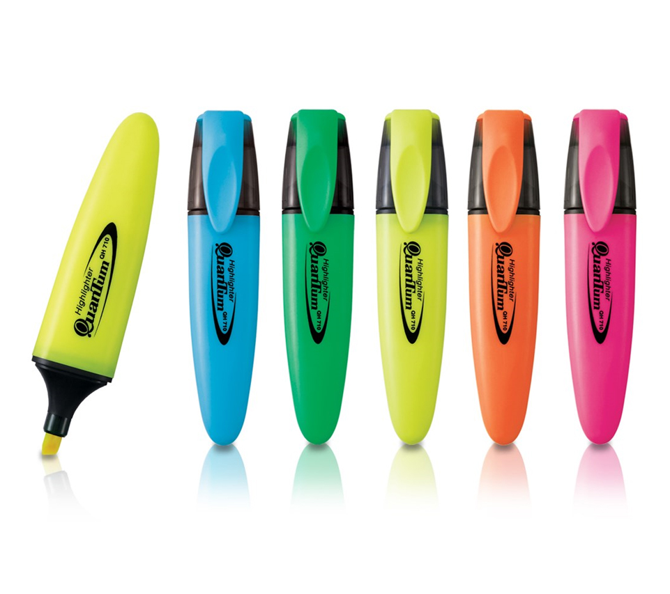 ปากกาเน้นข้อความ ควอนตั้ม QH710 (แพ็ค12ด้าม) มี 5 สี