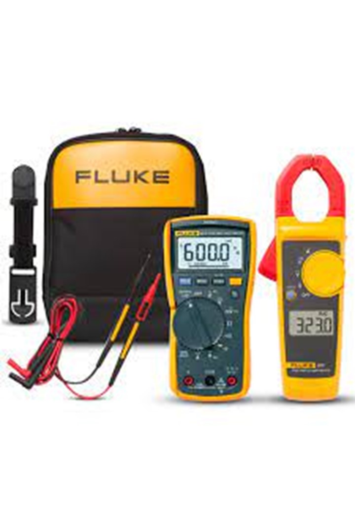FLUKE 117 & 323 Kit ดิจิตอลมัลติมิเตอร์พร้อมดิจิตอลแคลมป์มิเตอร์สำหรับช่างเทคนิคงานบริการด้านไฟฟ้า