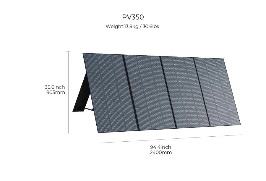 BLUETTI EP500Pro Portable Power Station + PV350 Solar Cell เซทแบตเตอรี่สำรองพกพา พร้อมโซลาร์เซลล์