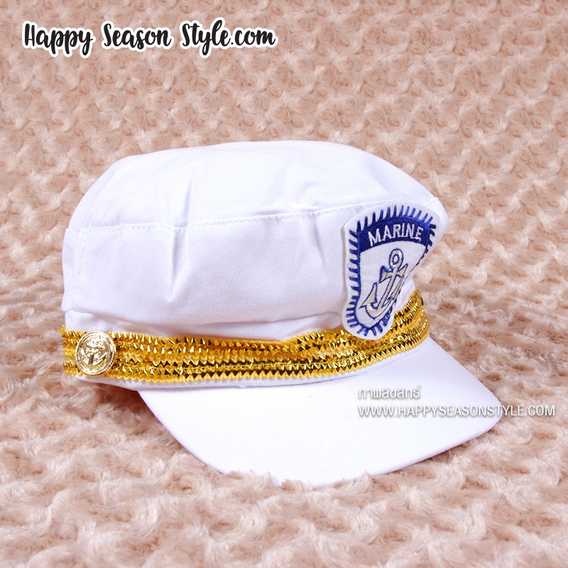 หมวกทหารเรือ กะลาสี กัปตัน สีขาว แบบ Girl's Generation