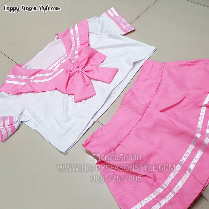 ชุดแฟนซี ชุดคอสเพลย์ cosplay - ชุดนักเรียนญี่ปุ่น มีให้เลือก 7 สี (น้ำเงิน, ชมพู, ฟ้า, แดง, เขียว, ม่วง, ชมพูบานเย็น) สำเนา